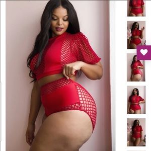 Red Swimming Suit by Rue 107